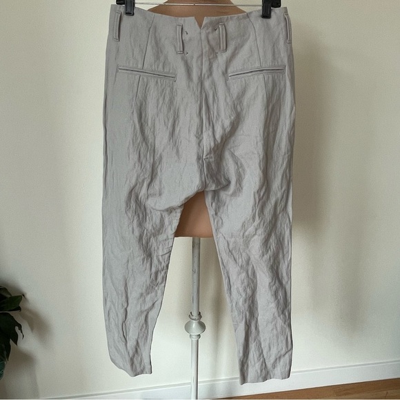 Even If EI Nora Chino Wool Cotton Blend High Rise Gray Trouser Pants NWT 42/6 - Picture 2 of 9